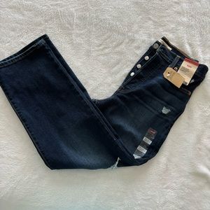 Levi's Ribcage Straight Ankle Button Fly Jeans--Sz 28